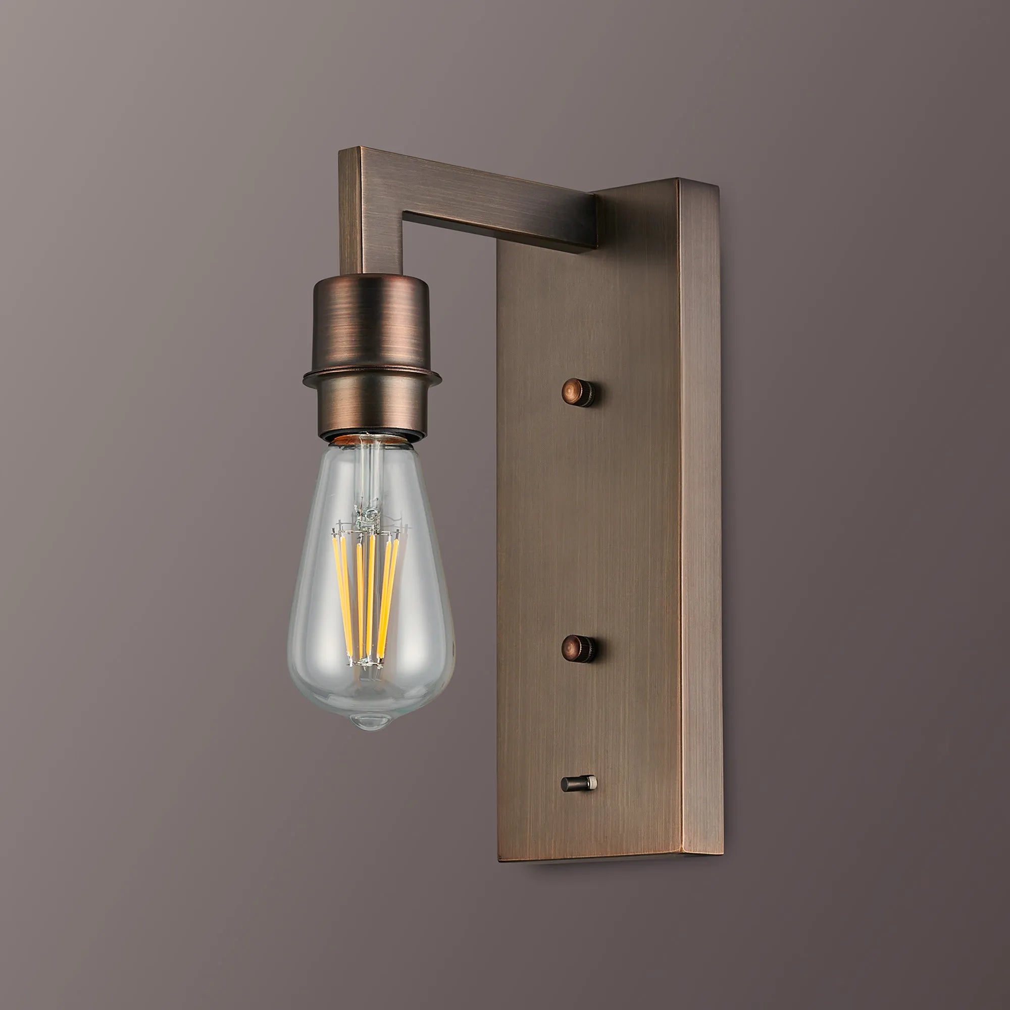 Braxton Wall Lamp Over Arm Without Shade, 1 Light E27