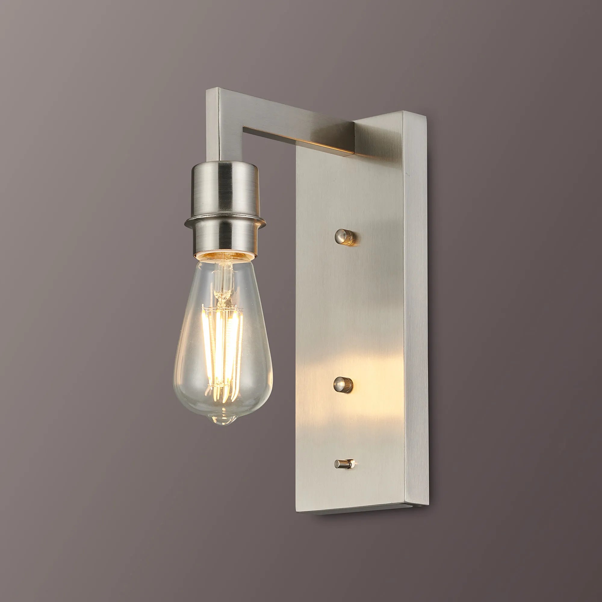 Braxton Wall Lamp Over Arm Without Shade, 1 Light E27