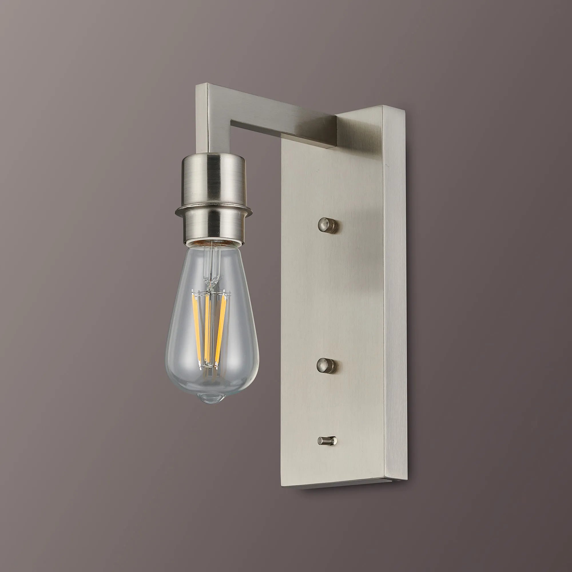 Braxton Wall Lamp Over Arm Without Shade, 1 Light E27
