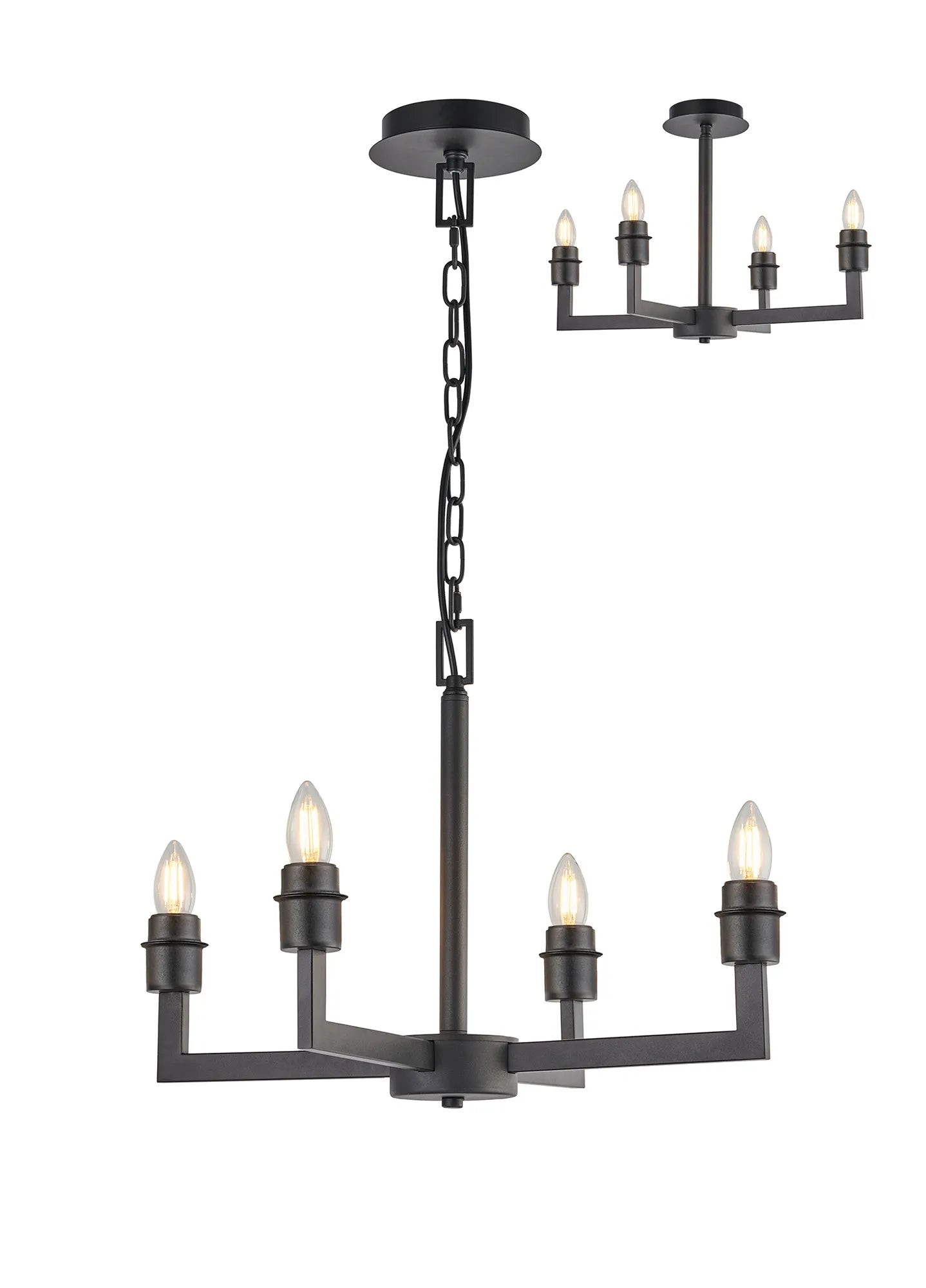 Braxton Adjustable Multi Arm Pendant/Semi Ceiling (FRAME ONLY) Without Shade