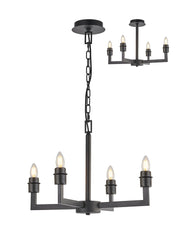 Braxton Adjustable Multi Arm Pendant/Semi Ceiling (FRAME ONLY) Without Shade
