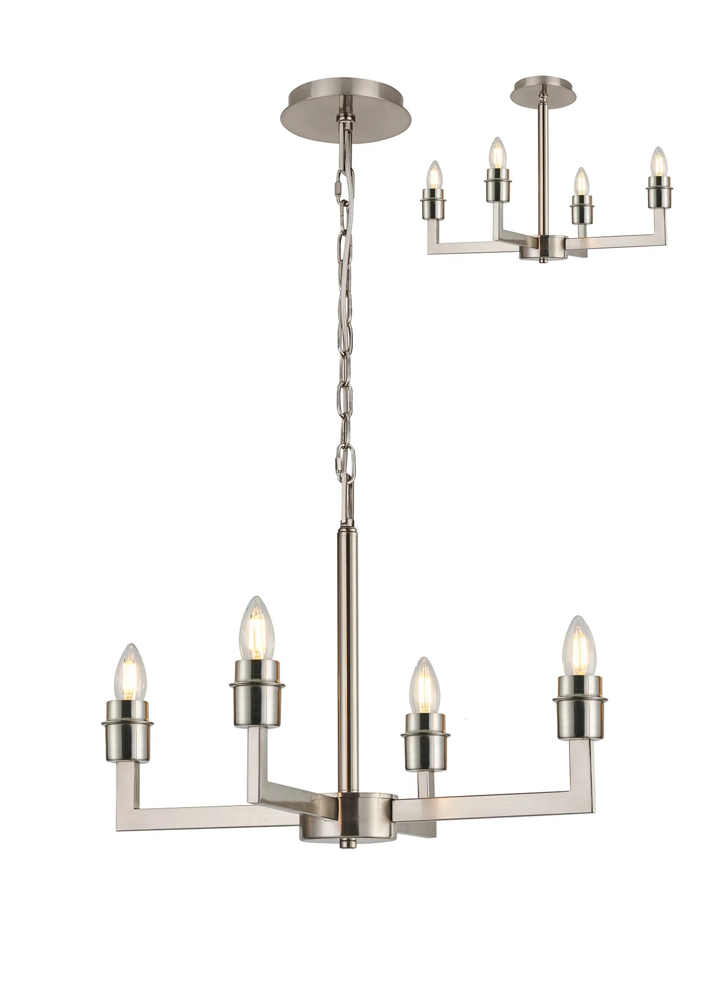 Braxton Adjustable Multi Arm Pendant/Semi Ceiling (FRAME ONLY) Without Shade