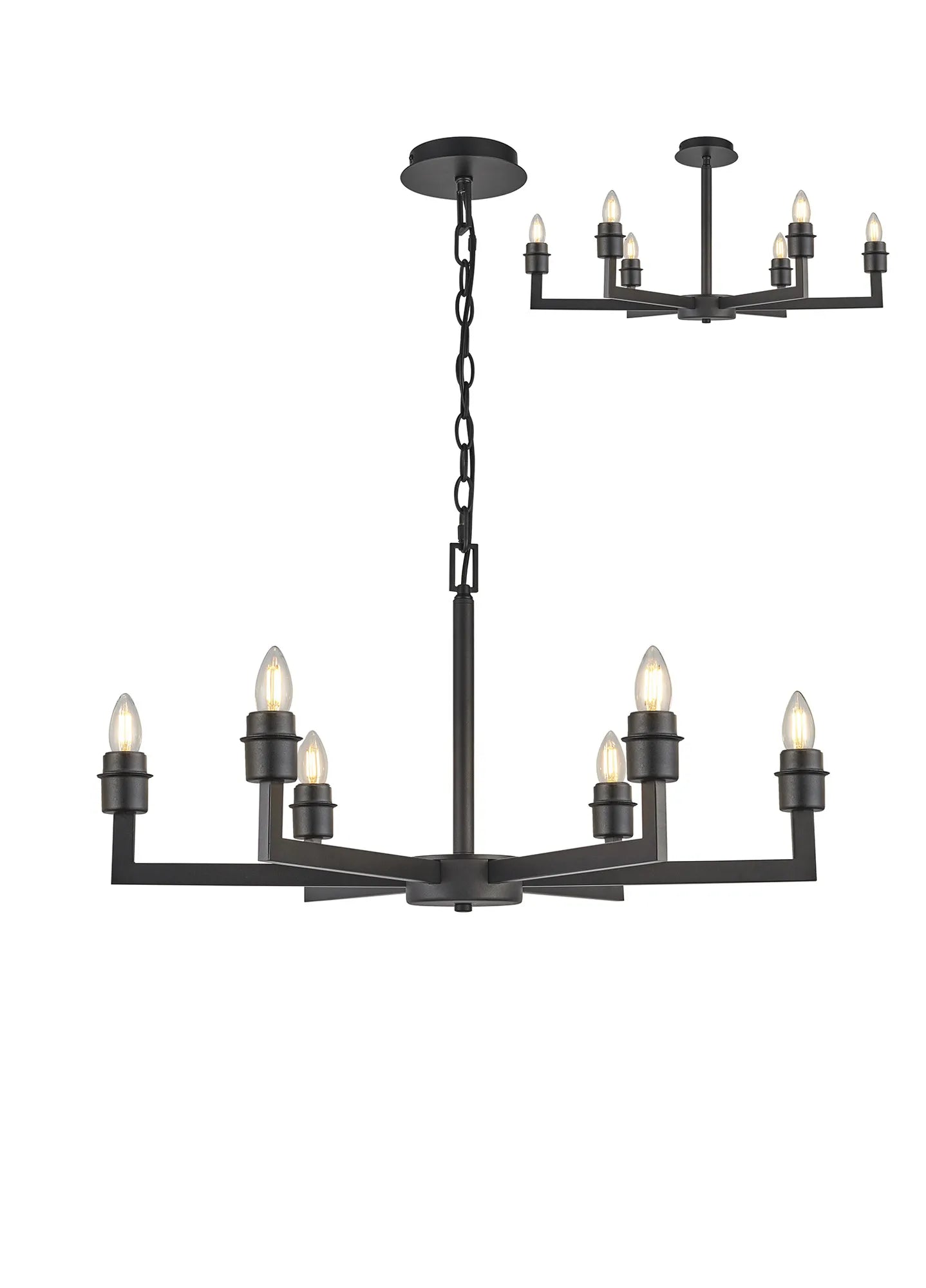 Braxton Adjustable Multi Arm Pendant/Semi Ceiling (FRAME ONLY) Without Shade