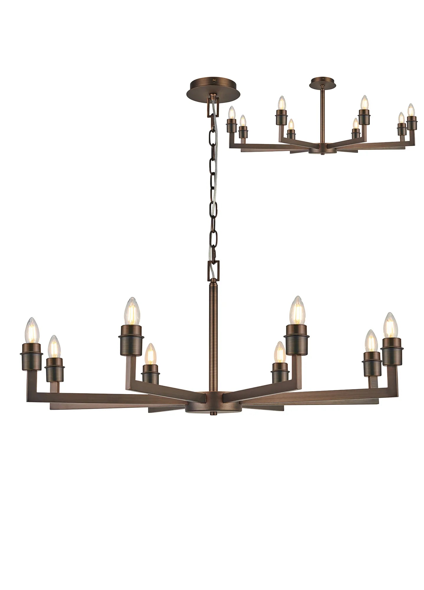 Braxton Adjustable Multi Arm Pendant/Semi Ceiling (FRAME ONLY) Without Shade