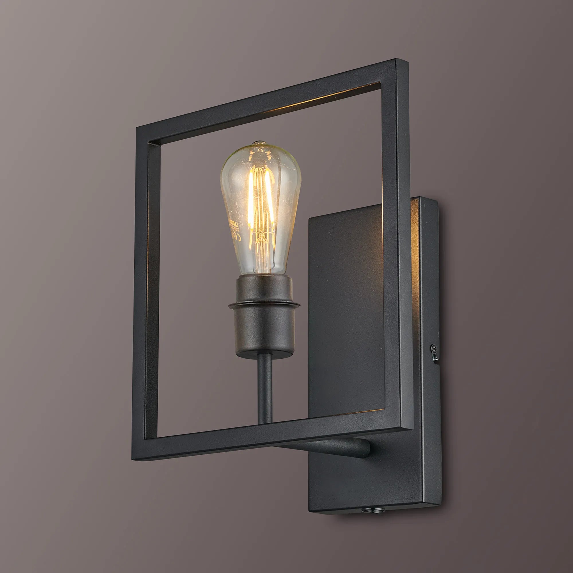 Braxton Wall Lamp Switched (FRAME ONLY) Without Shade, 1 Light E27