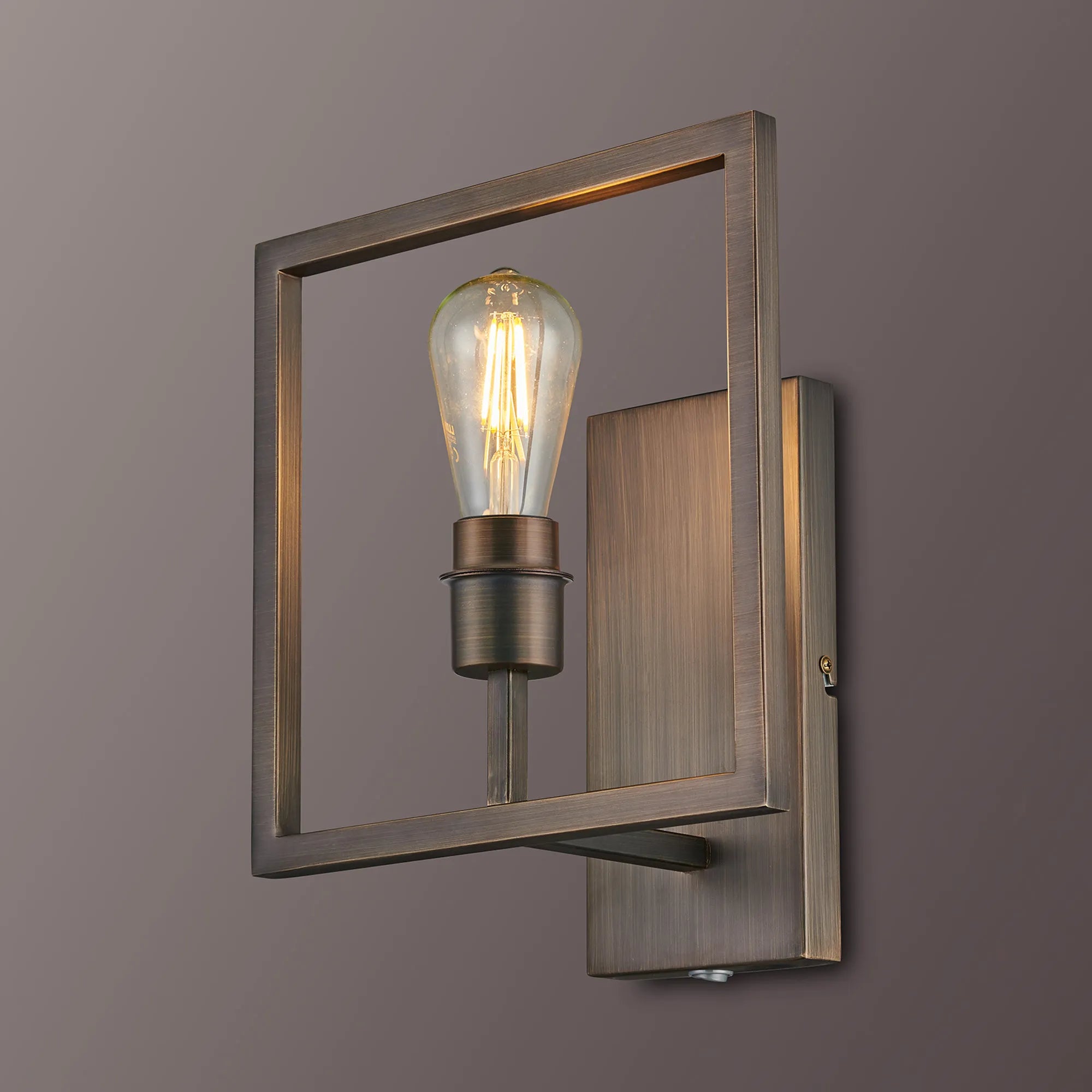 Braxton Wall Lamp Switched (FRAME ONLY) Without Shade, 1 Light E27