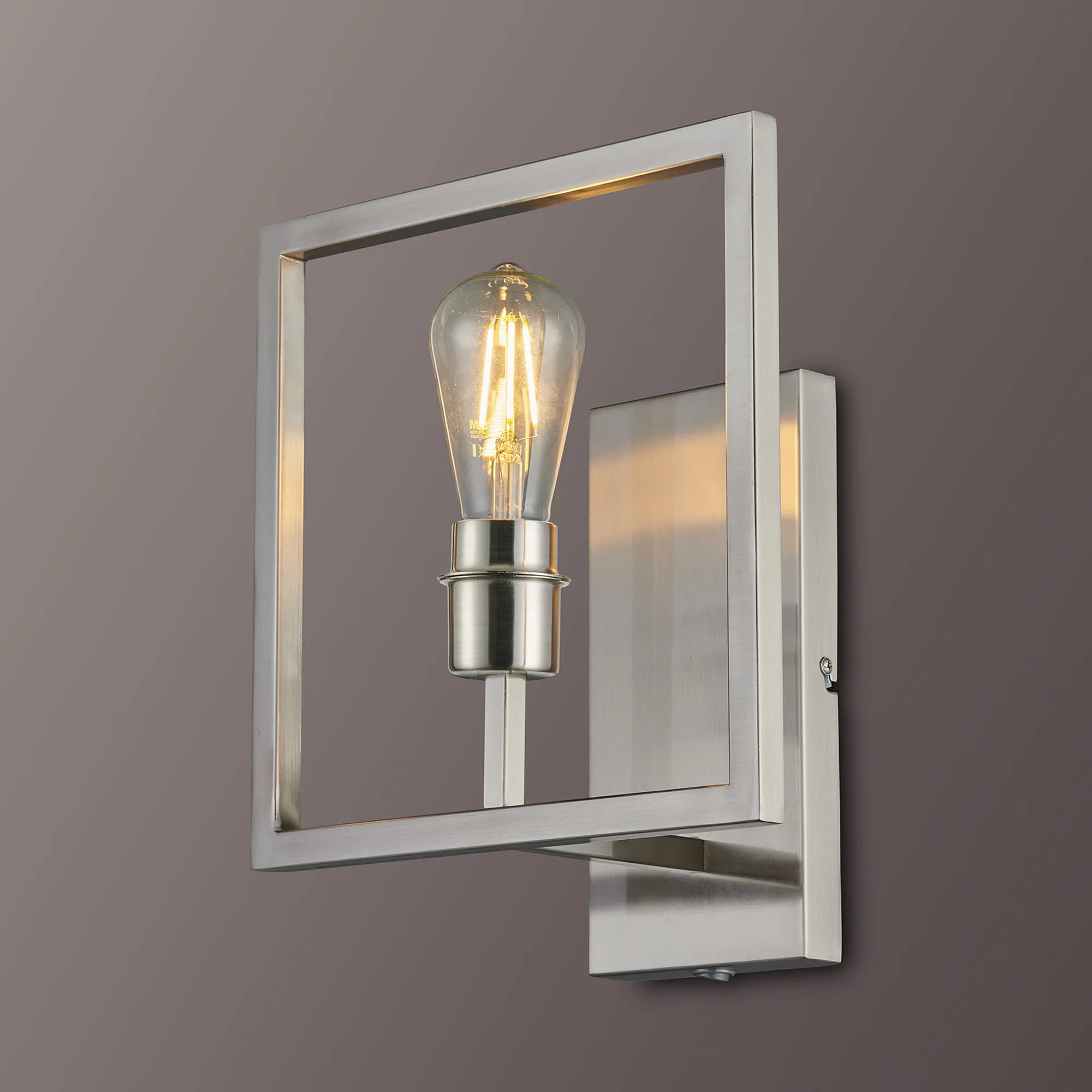 Braxton Wall Lamp Switched (FRAME ONLY) Without Shade, 1 Light E27