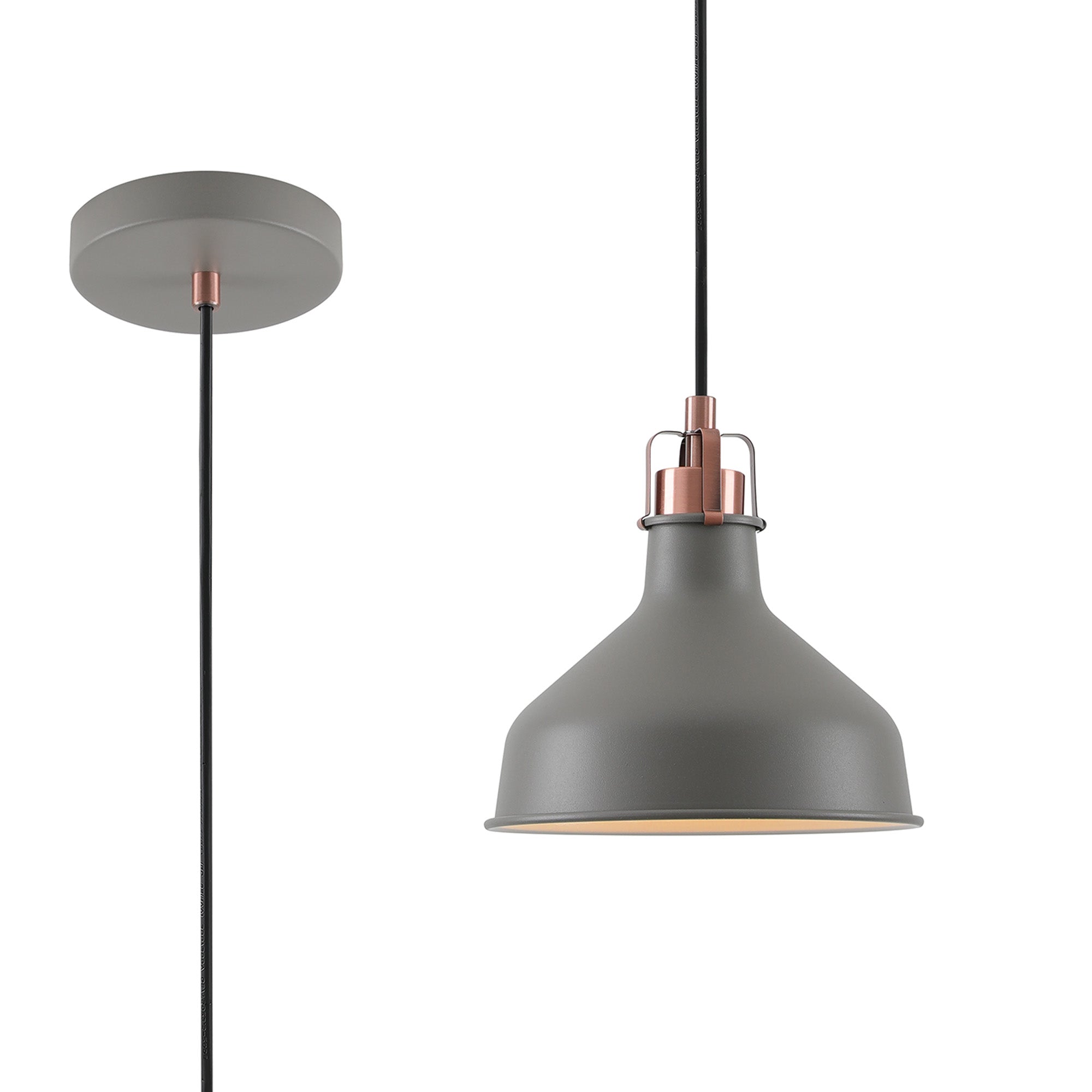 Jetson Pendant, 1 x E27, Small/Medium, Grey/Graphite/White