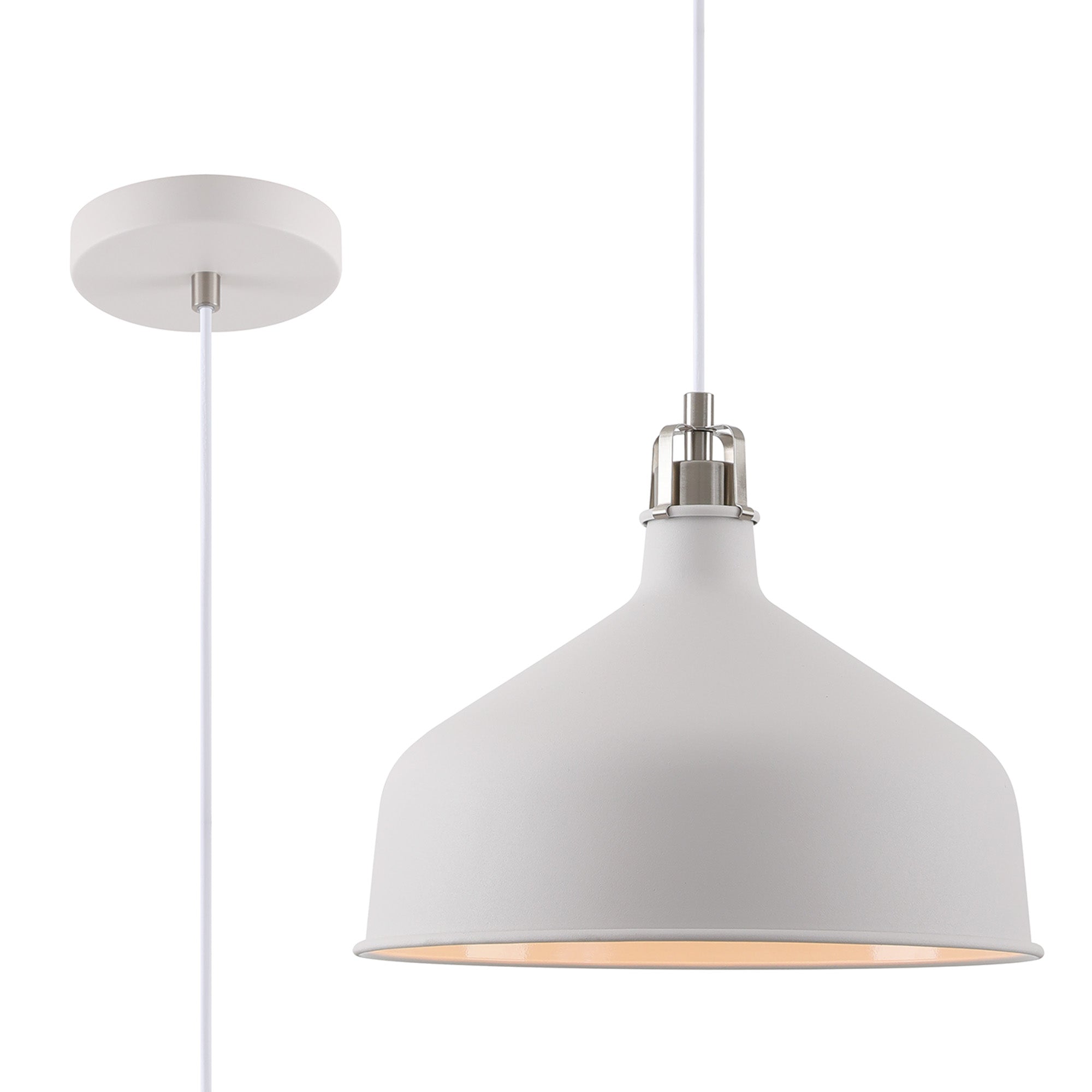 Jetson Pendant, 1 x E27, Small/Medium, Grey/Graphite/White