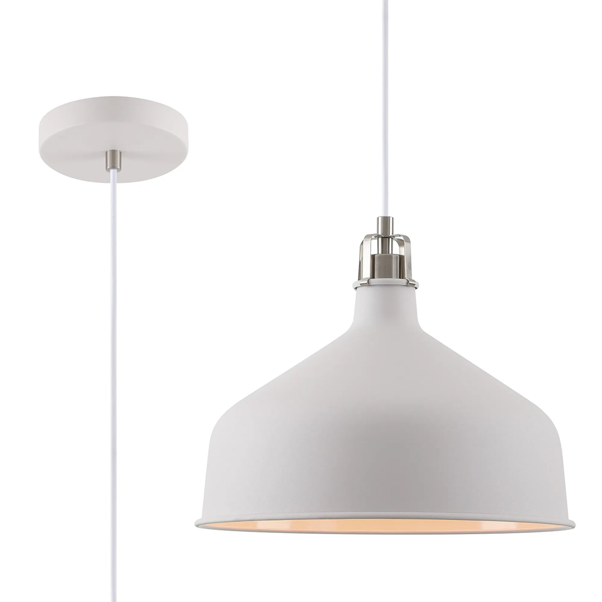 Jetson Pendant, 1 x E27, Small/Medium, Grey/Graphite/White