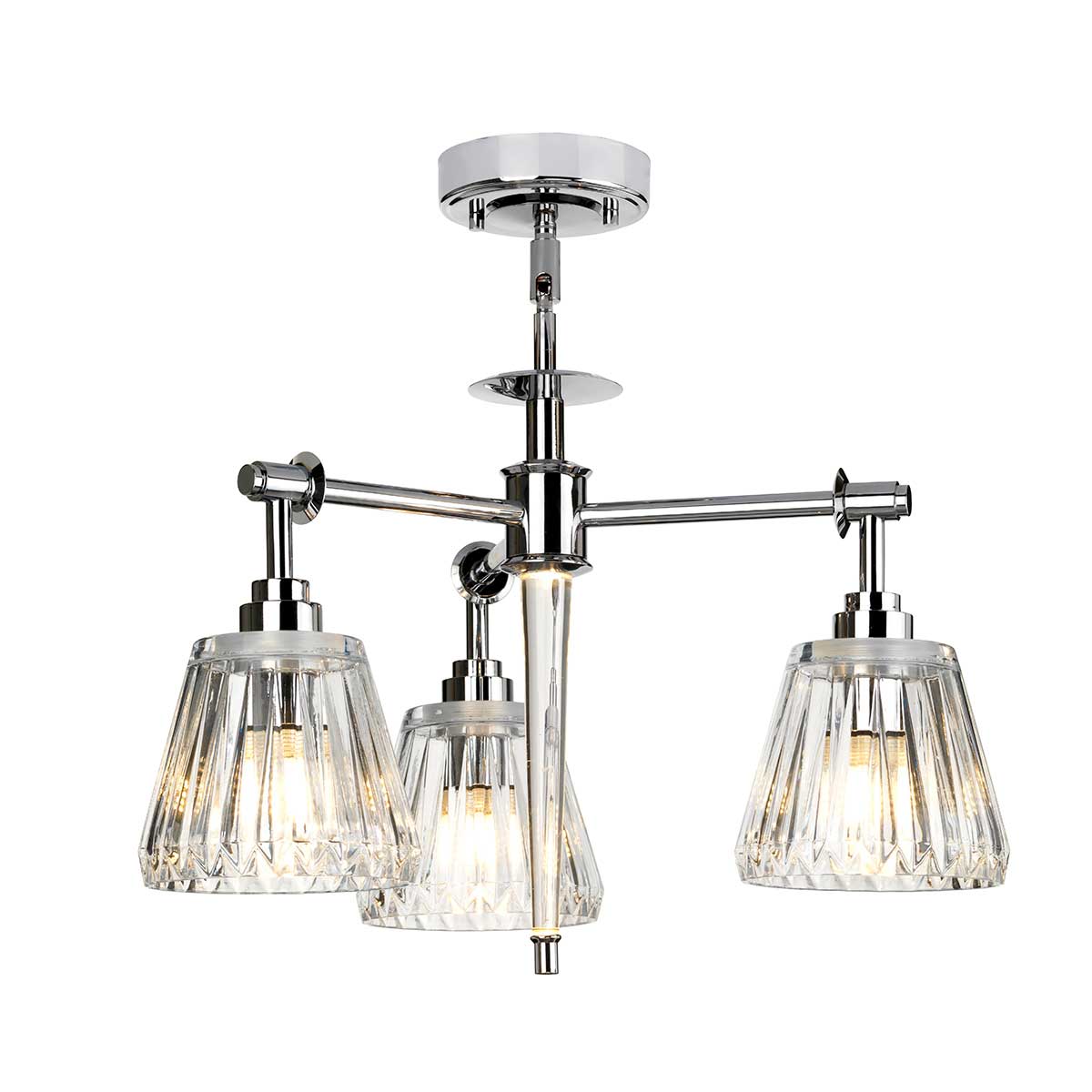 Agatha 3 Light Pendant - Polished Chrome Finish