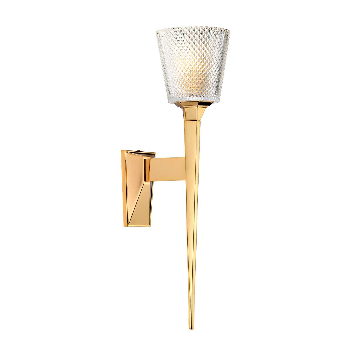 Verity 1 Light Wall Light IP44 – Polished Chrome/Polished Gold