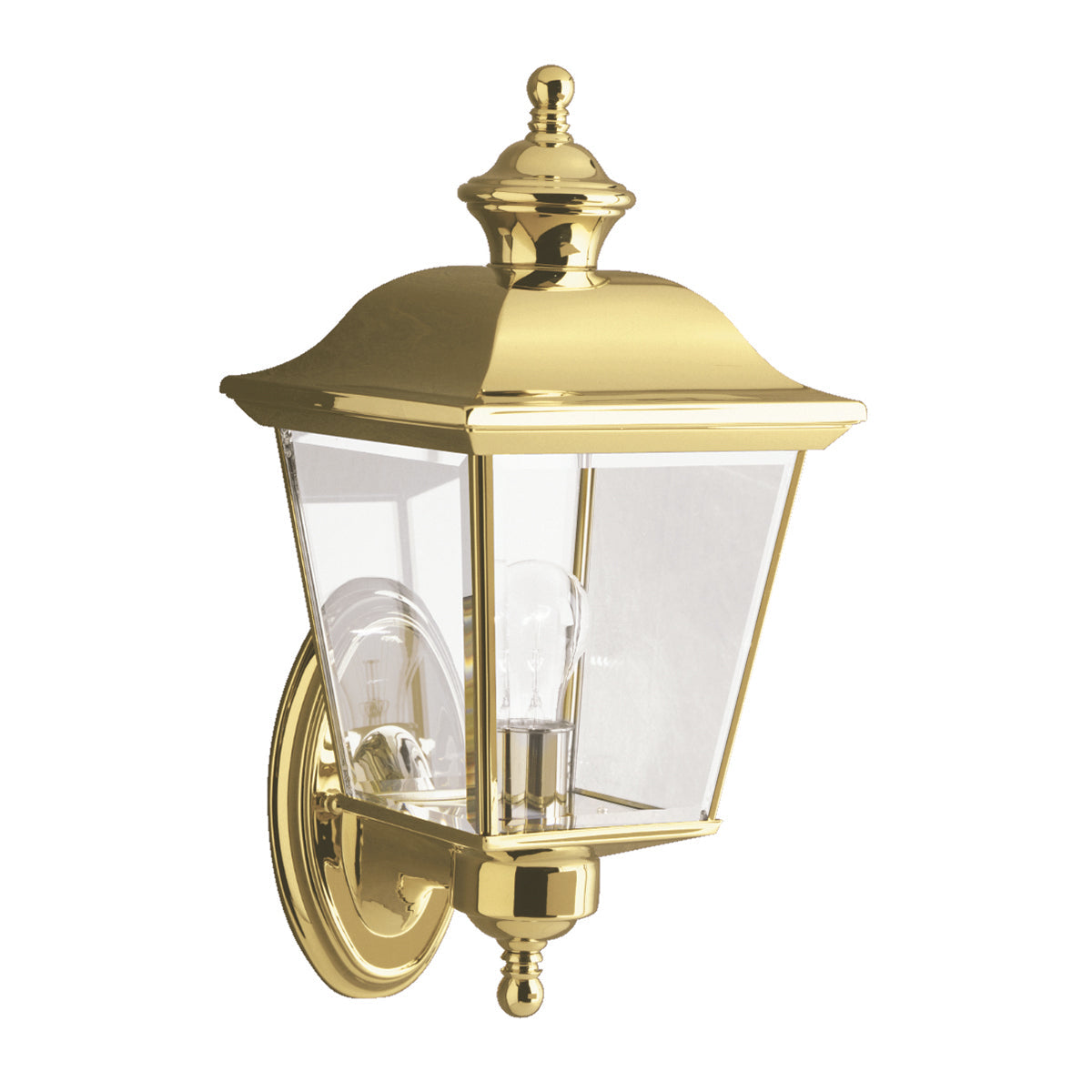 Bay Shore Small Wall Lantern - Polished Brass Finish