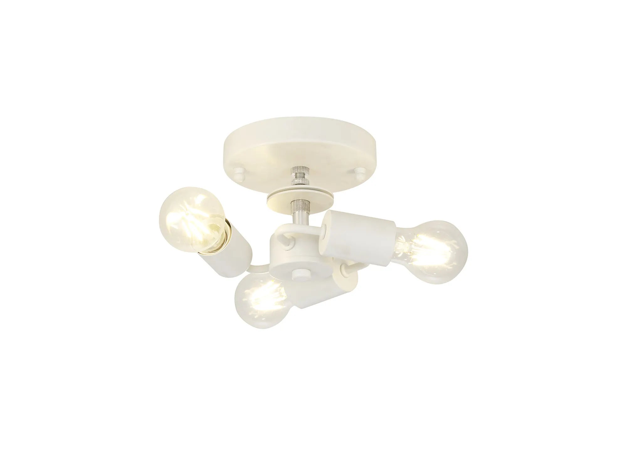 Baymont White 3 Light Universal Flush Ceiling Fixture - Promotional Offer
