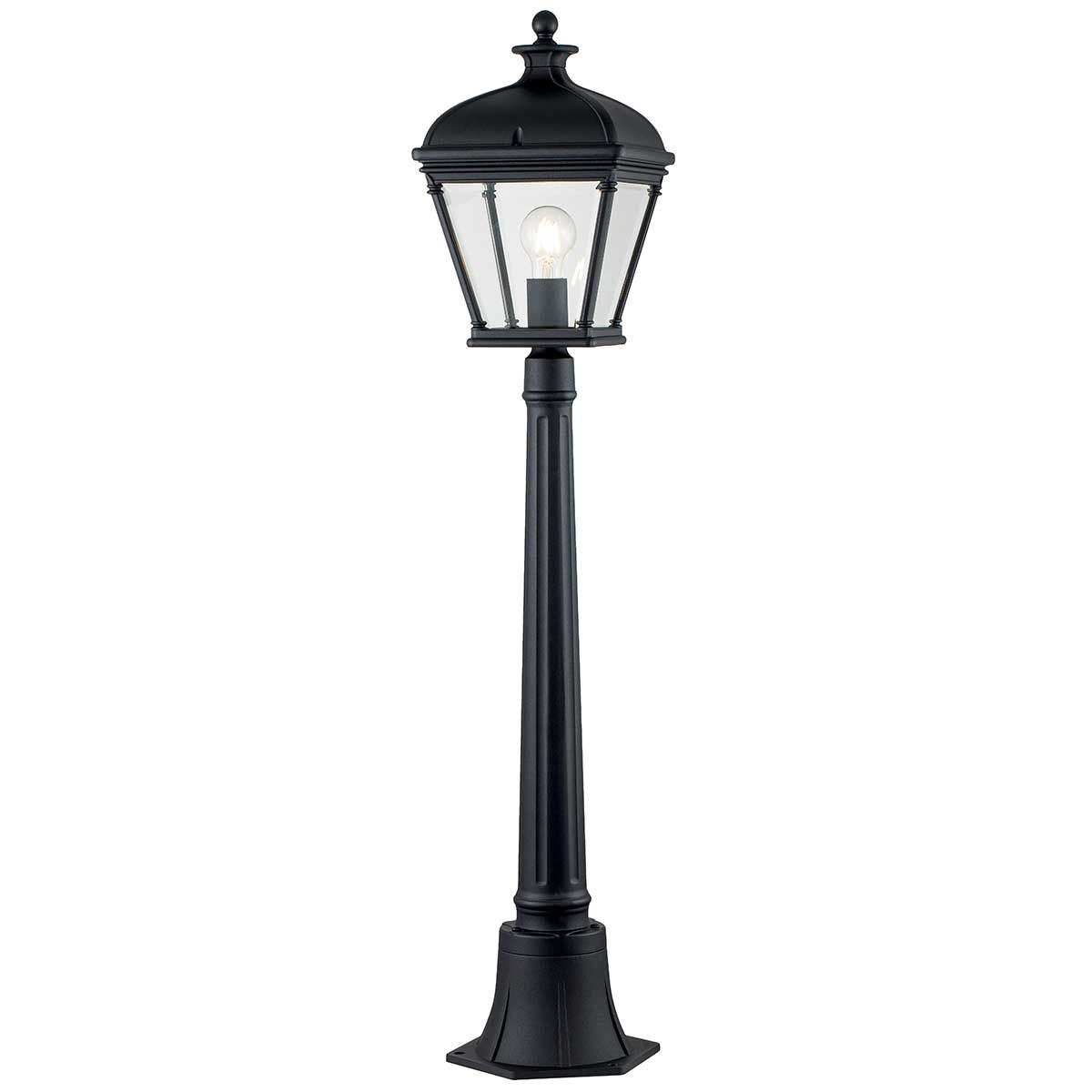 Bayview 1 Light Medium/Large Pillar Lantern - Black IP44 E27