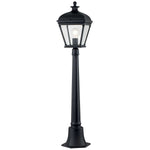Bayview 1 Light Medium/Large Pillar Lantern - Black IP44 E27