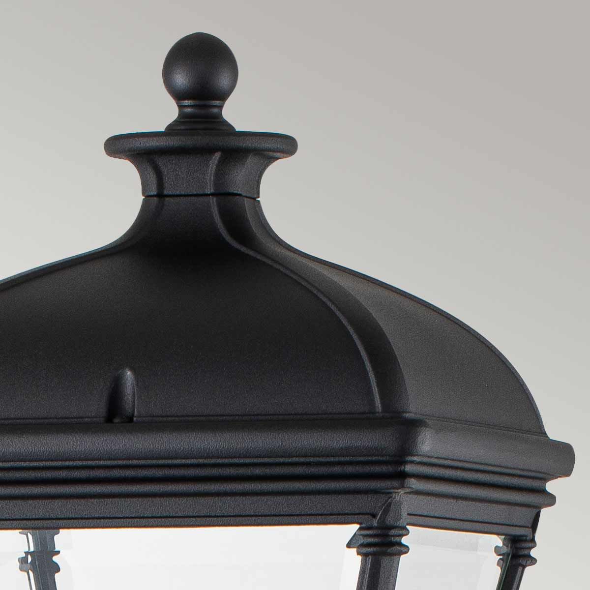 Bayview 1 Light Medium/Large Pillar Lantern - Black IP44 E27