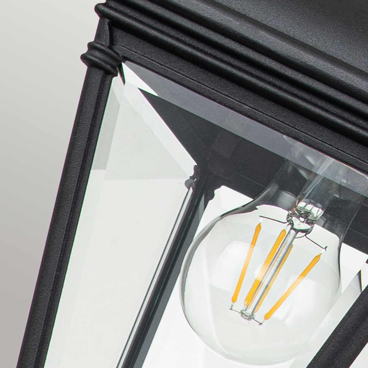 Bayview 1 Light Medium Chain Lantern - Black IP44 E27