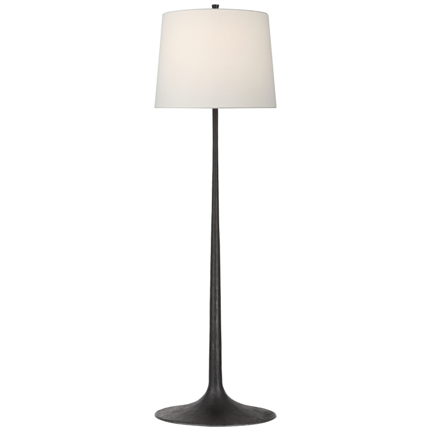 Oscar Sculpted Floor Lamp - Iron/White