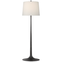 Oscar Sculpted Floor Lamp - Iron/White