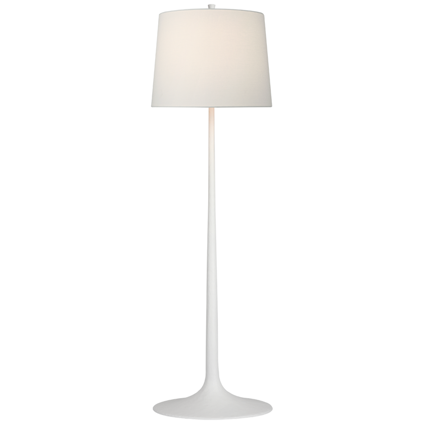 Oscar Sculpted Floor Lamp - Iron/White