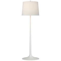 Oscar Sculpted Floor Lamp - Iron/White