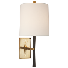 Refined Rib Sconce - China White/Brass
