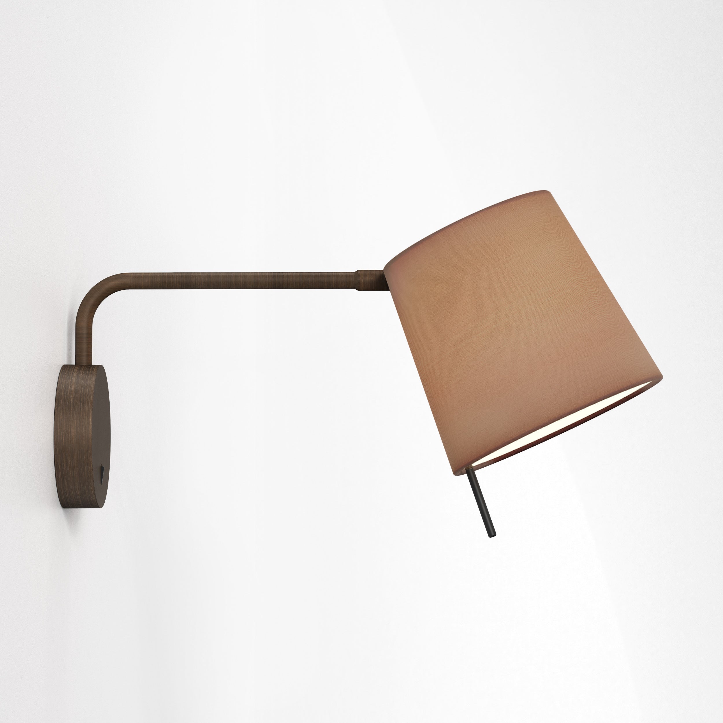 Mitsu Swing Arm Wall Light- Matt Nickel/Bronze