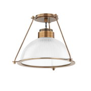 Glint 1Lt Semi Flush Mount - Patina Brass