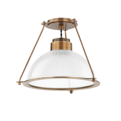 Glint 1Lt Semi Flush Mount - Patina Brass