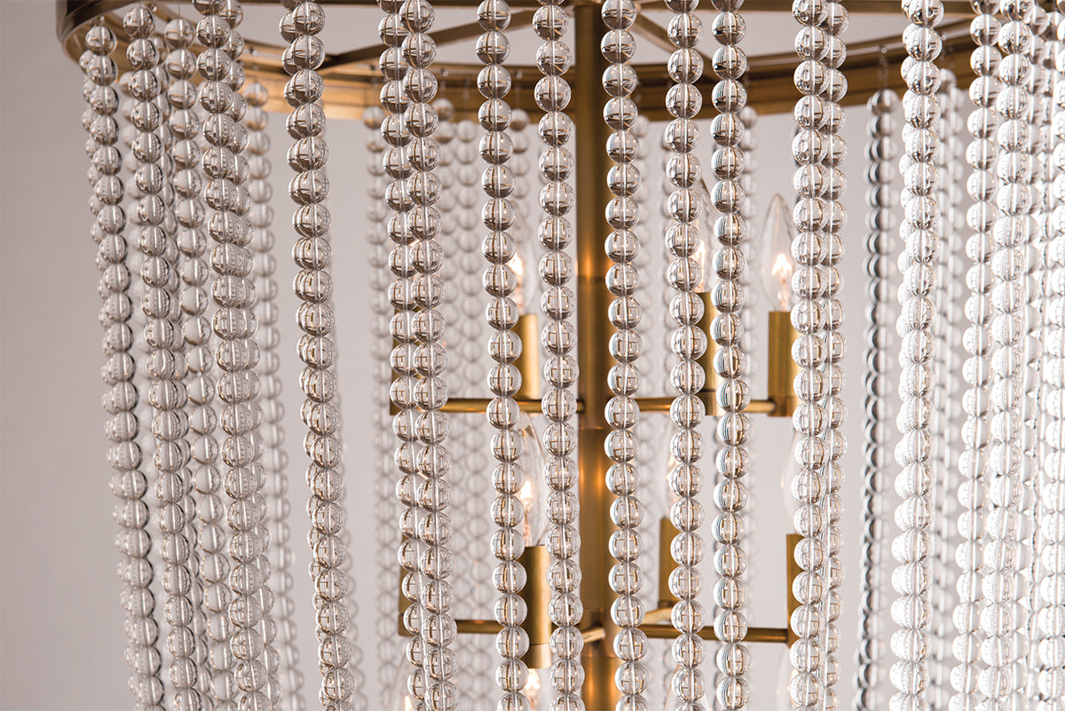 Royalton 6Lt Pendant- Polished Nickel/Aged Brass