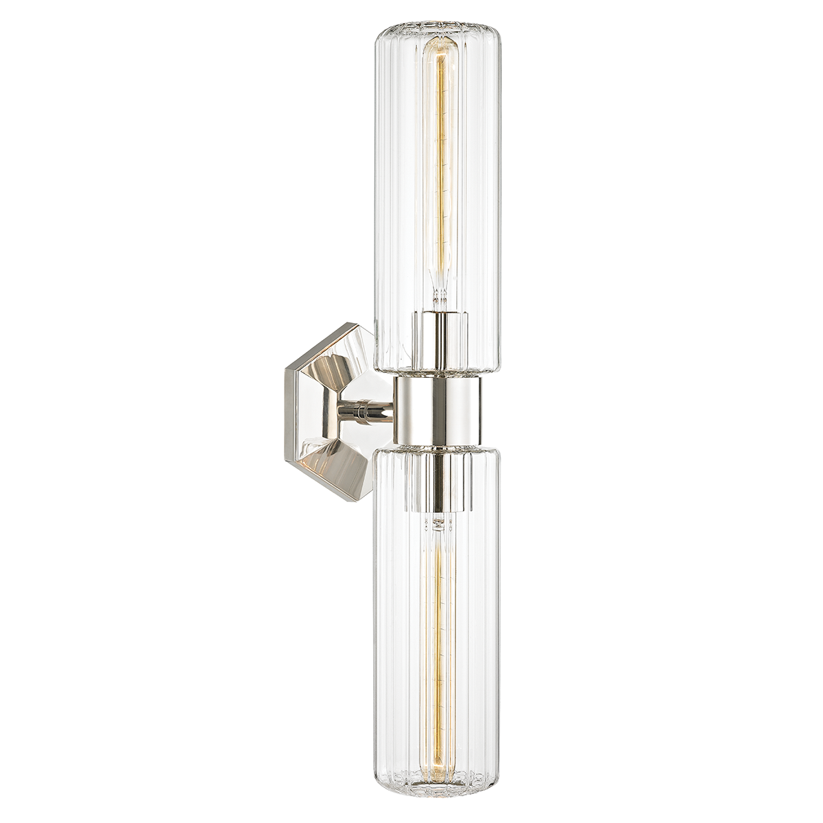Roebling 2Lt Wall Sconce - Brass/Nickel