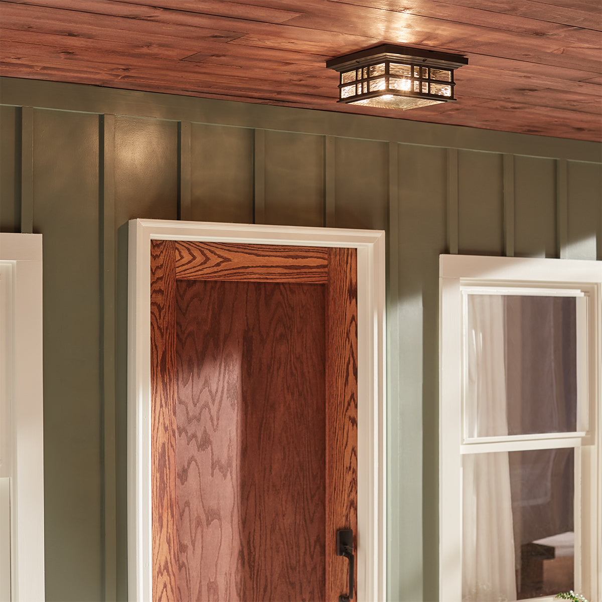Beacon Square 2Lt Flush Mount – Olde Bronze Finish