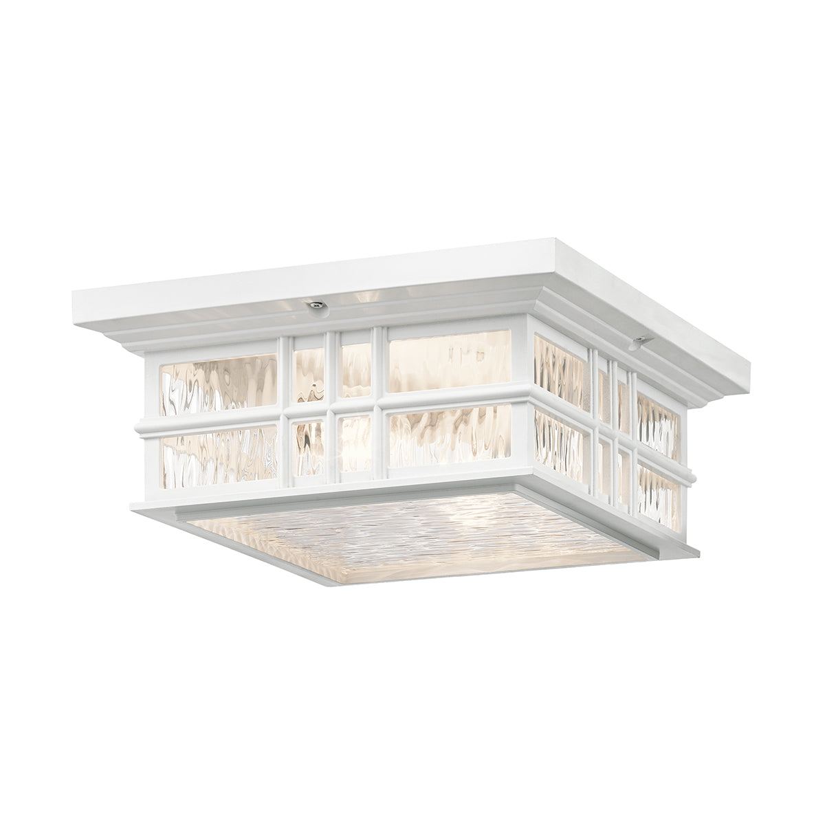 Beacon Square 2Lt Flush Mount – White Finish