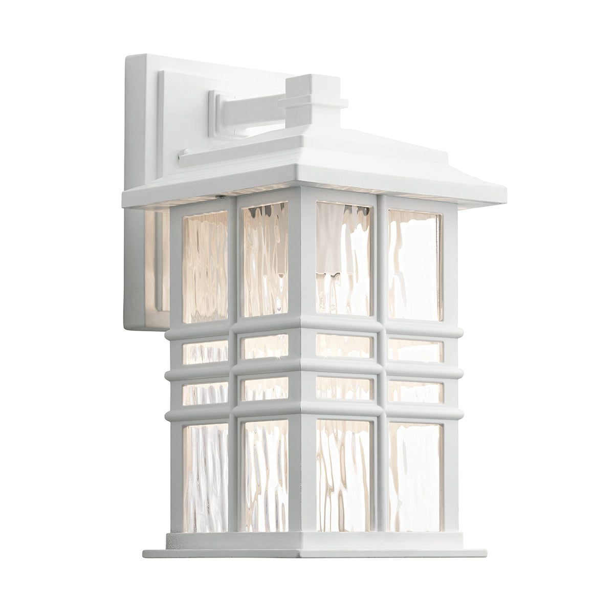 Beacon Square Small Wall Lantern – White Finish