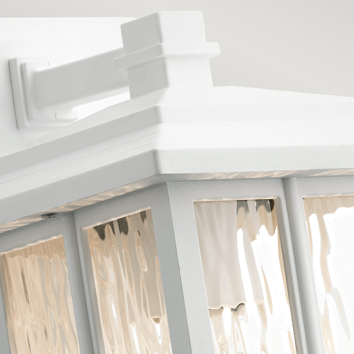 Beacon Square Small Wall Lantern – White Finish