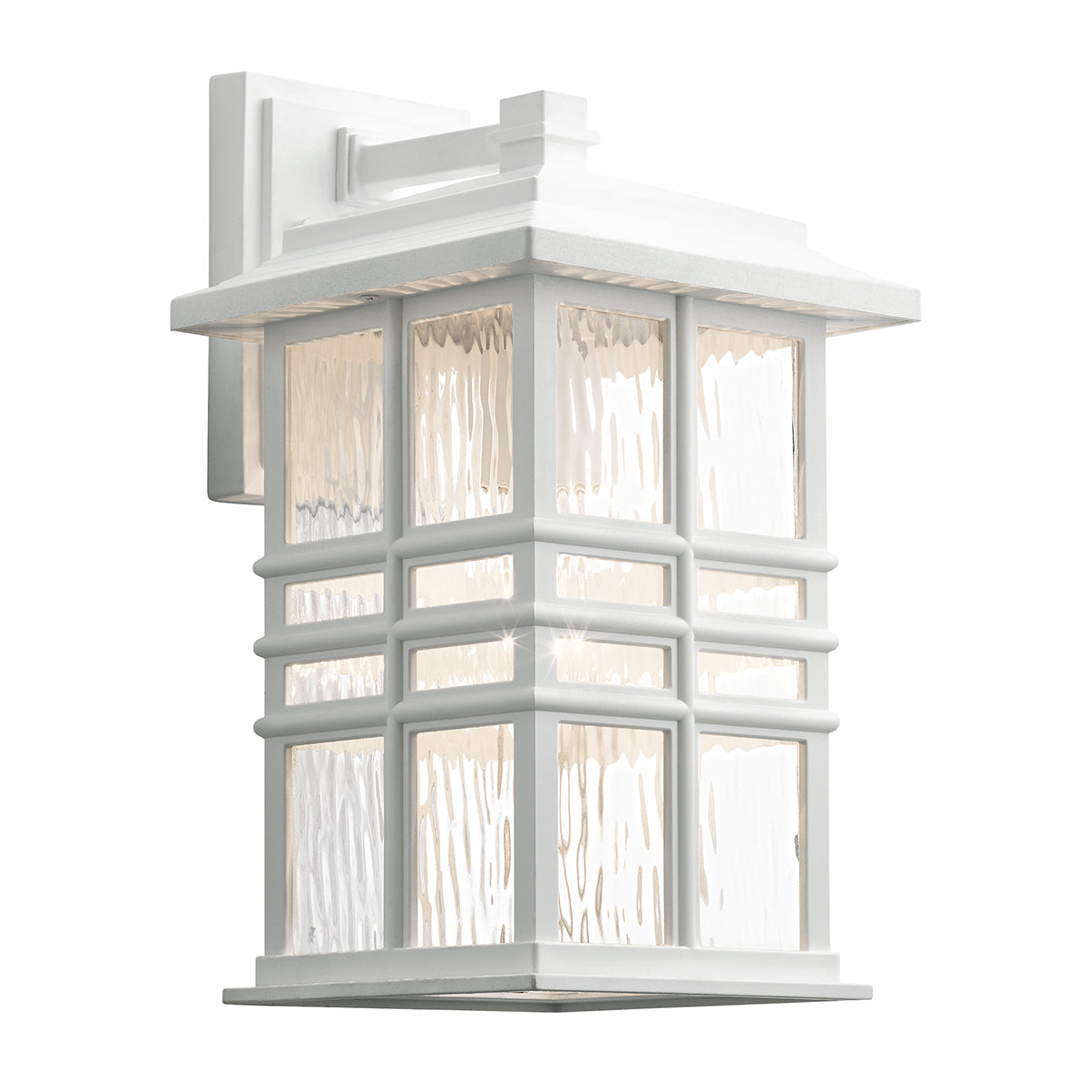 Beacon Square Medium Wall Lantern – White Finish