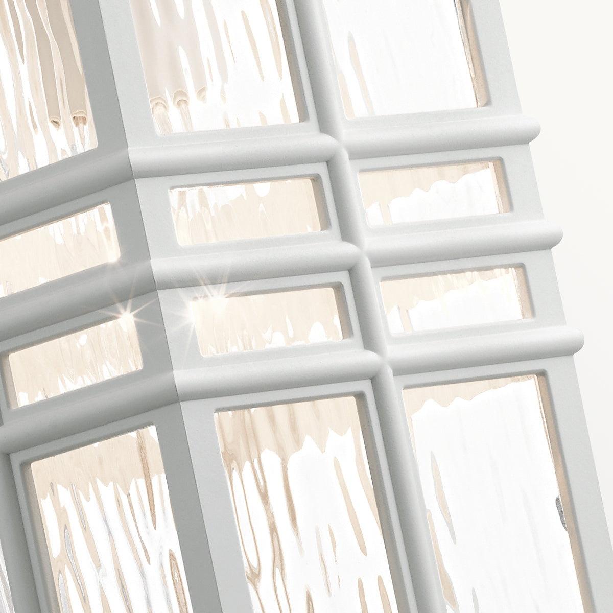 Beacon Square Medium Wall Lantern – White Finish