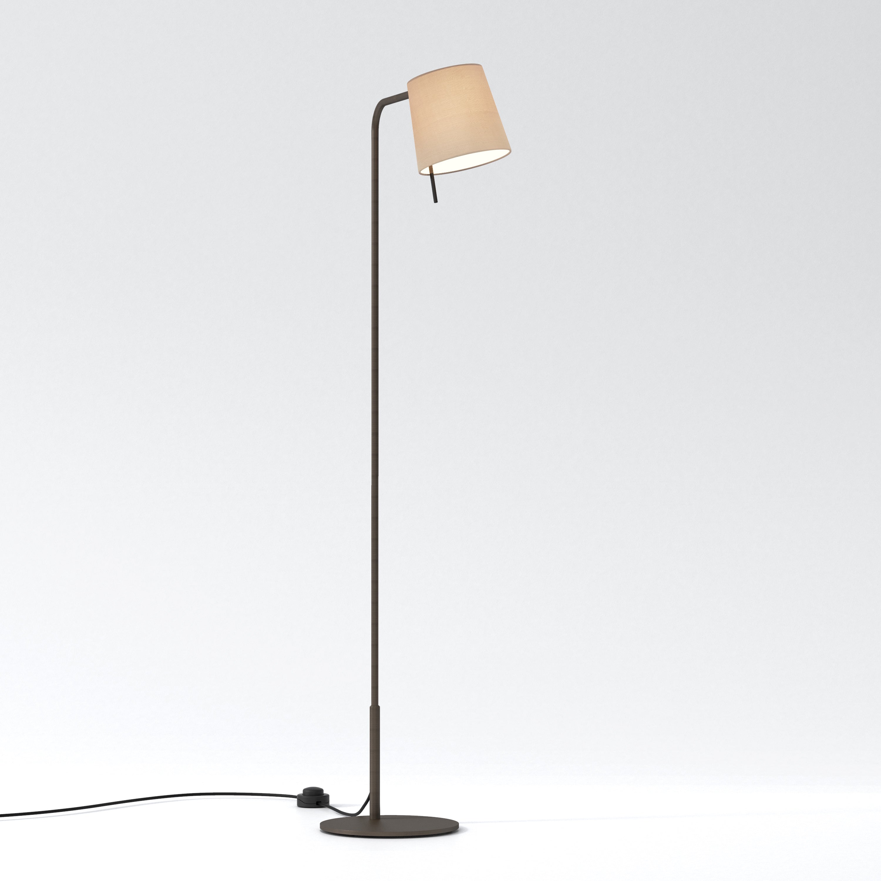 Mitsu Floor Lamp- Matt Nickel/ Bronze