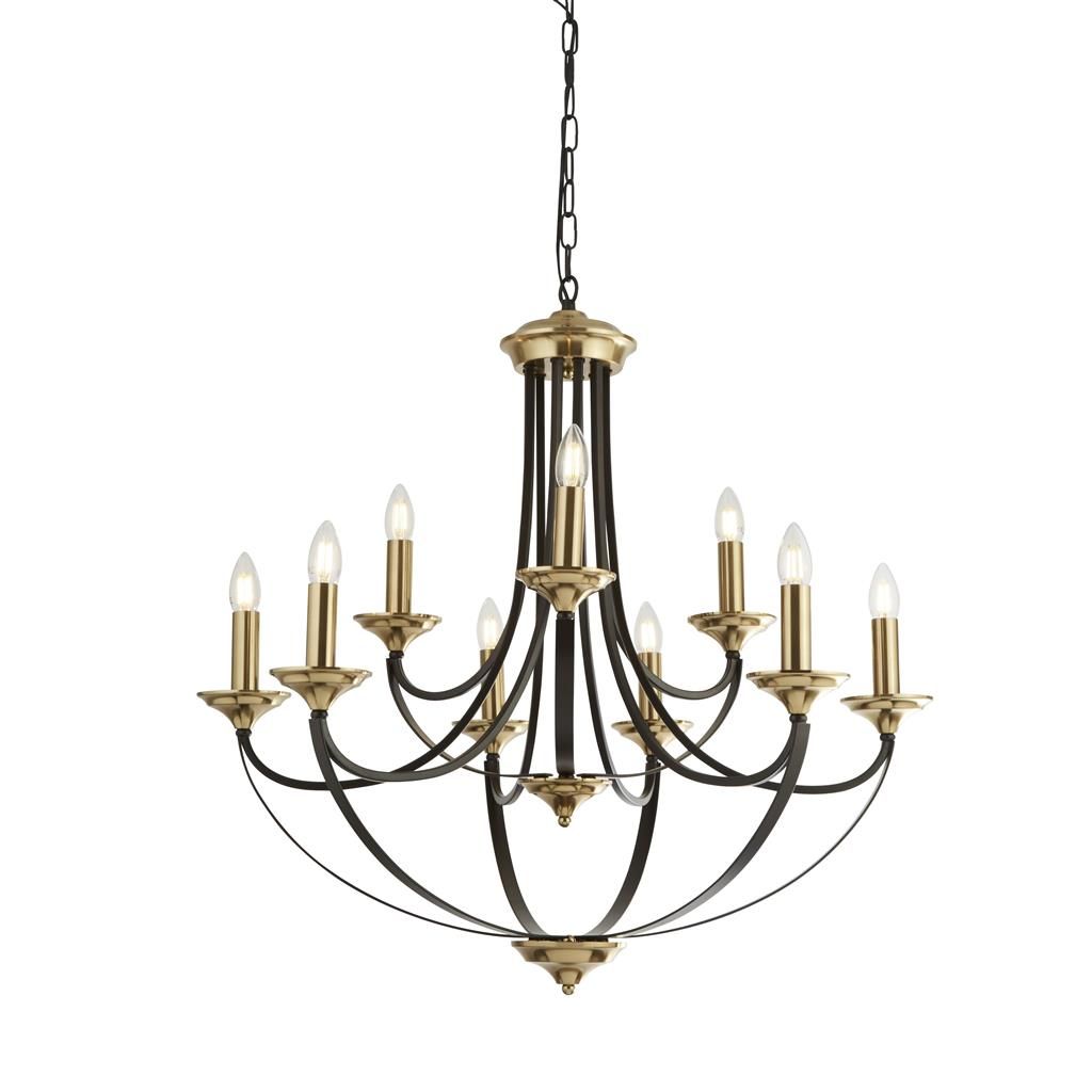 Belfry 5/9 Lt Ceiling Pendant - Dark Bronze & Brass