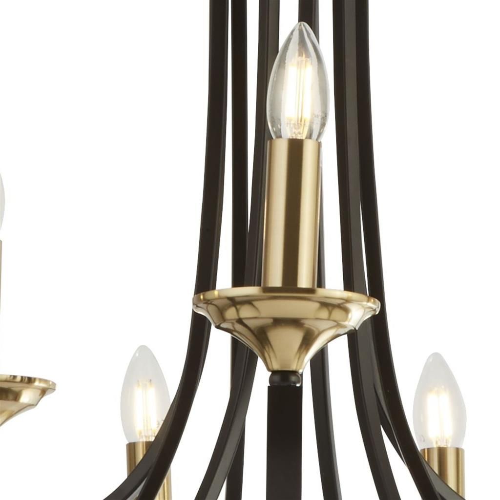 Belfry 5/9 Lt Ceiling Pendant - Dark Bronze & Brass