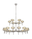 Cassis/Sophia 20 Light G9 2-Tier Light With Polished Chrome And Crystal Shade