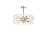 Sophia Semi-Flush Pendant 8 Light G9 French Gold/Crystal, Chrome/Crystal