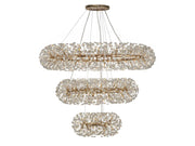 Sophia 3 Tier Pendant 74 Light G9 French Gold/Crystal, Polished Chrome/Crystal, Item Weight: 37.6kg