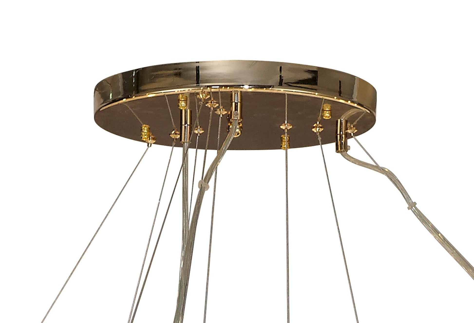 Sophia 3 Tier Pendant 74 Light G9 French Gold/Crystal, Polished Chrome/Crystal, Item Weight: 37.6kg