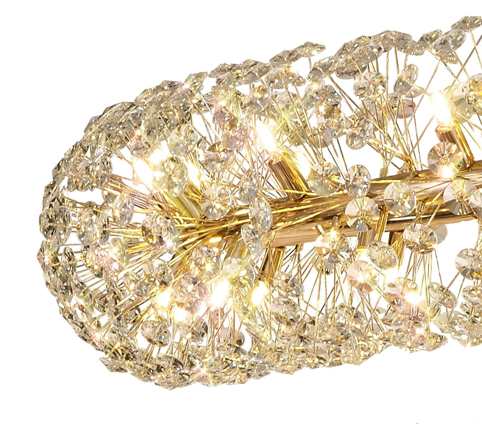 Sophia 3 Tier Pendant 74 Light G9 French Gold/Crystal, Polished Chrome/Crystal, Item Weight: 37.6kg
