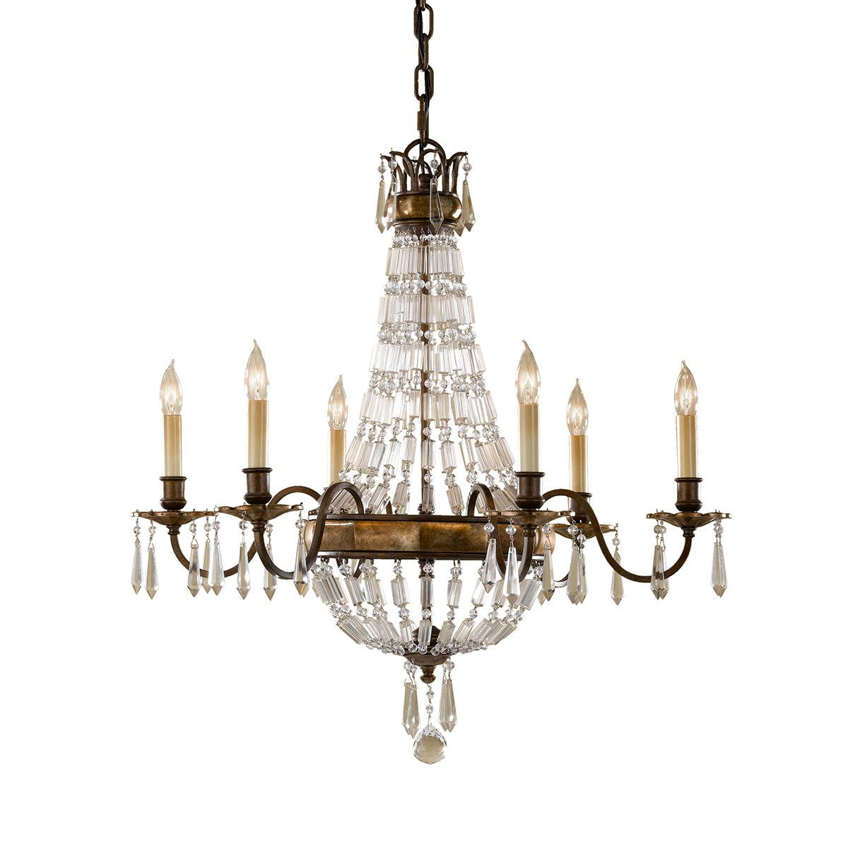 Bellini 6Lt Chandelier Light - British Bronze Finish