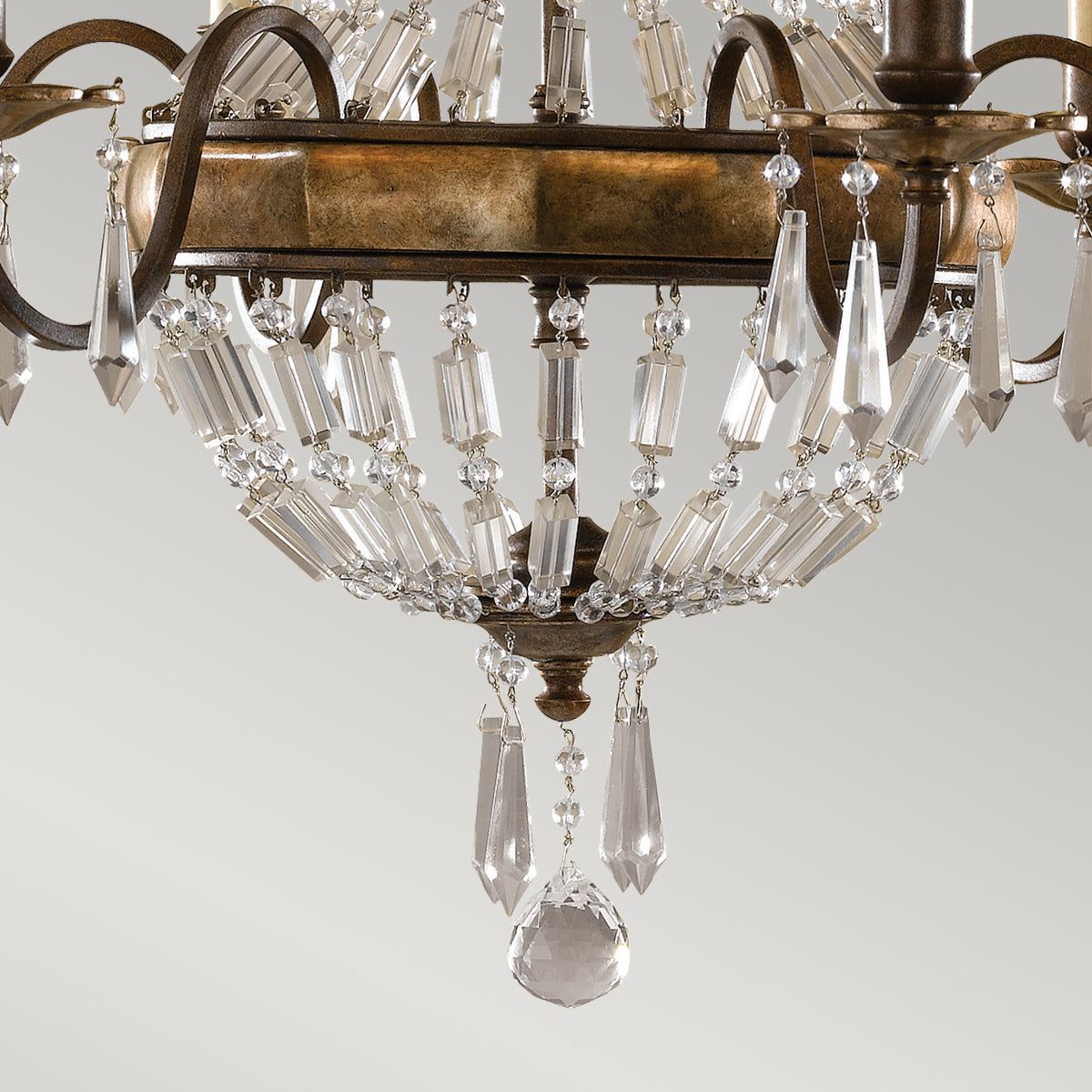 Bellini 6Lt Chandelier Light - British Bronze Finish