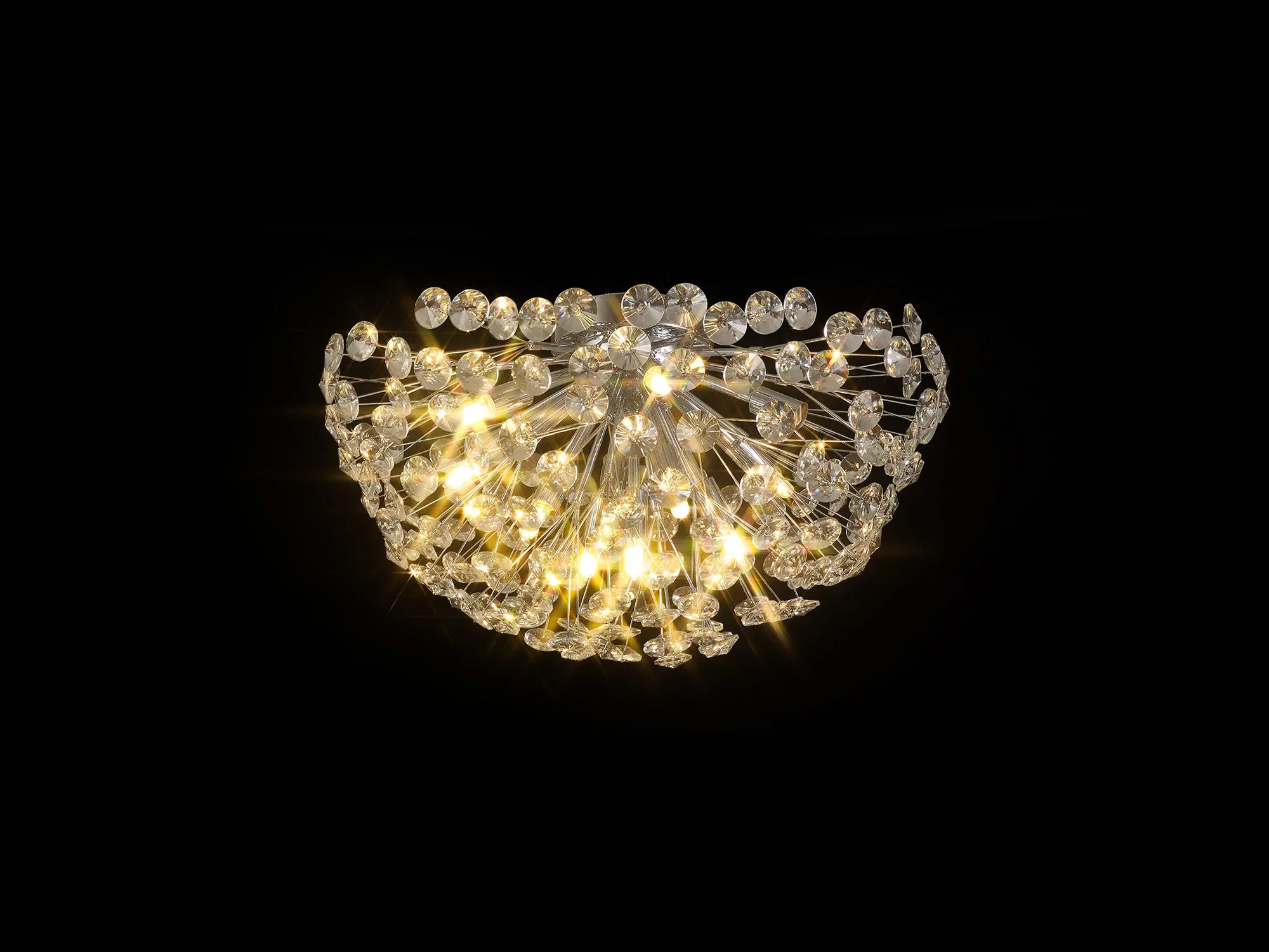 Sophia 11/21 Lt Flush Ceiling Light- Polished Chrome/ French Gold Finishes