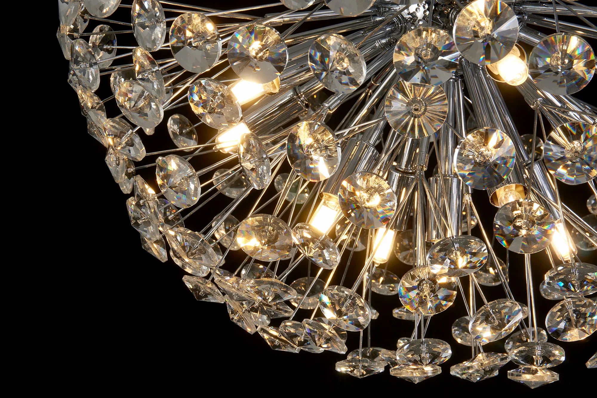 Sophia 11/21 Lt Flush Ceiling Light- Polished Chrome/ French Gold Finishes